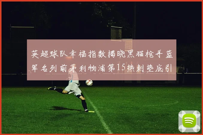 英超球队幸福指数揭晓黑猫枪手蓝军名列前茅利物浦第15热刺垫底引关注